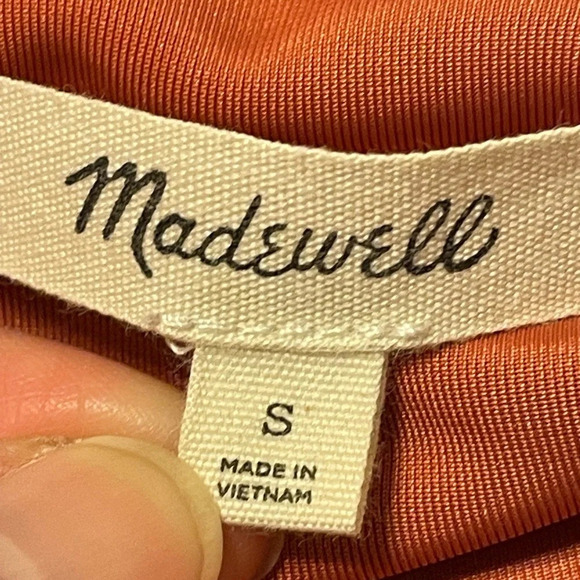 MADEWELL Velvet Butterfly Top in Dark Cinnabar - Picture 4 of 8